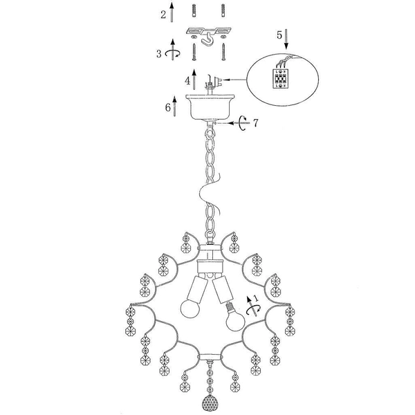 Wisząca LAMPA glamour ROSENDAL 100524 Markslojd metalowa OPRAWA kryształki ZWIS pałacowy crystals przezroczysty złoty brązowy