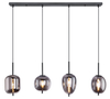 Lampa wisząca Blacky 15345-4H drewniana belka przydymiona