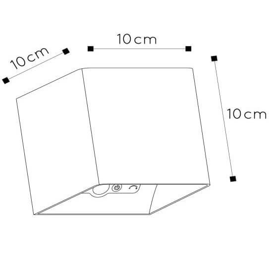 Elewacyjna lampa ścienna Vertigo 27250/06/31 kostka IP54 LED 6W 2700K biały