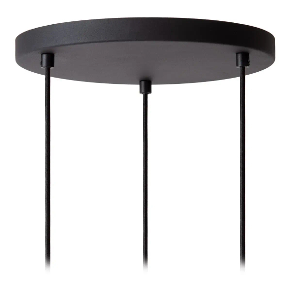 Potrójna lampa zwisowa Lambres 45410/13/30 Lucide metalowa czarna