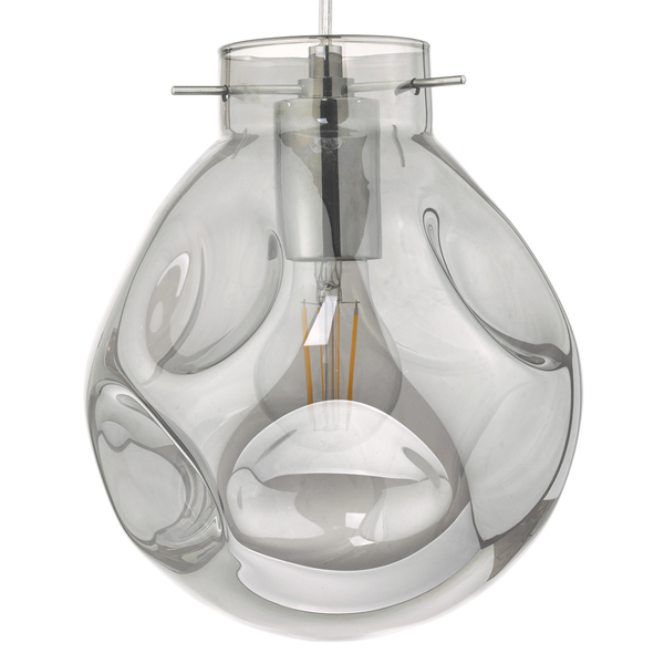 Designerski zwis Quinn QUI0110 Dar Lighting kula szkło dymione chrom