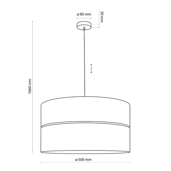 Metalowa lampa wisząca Nicol 4798 TK Lighting tuba czarny drewniany