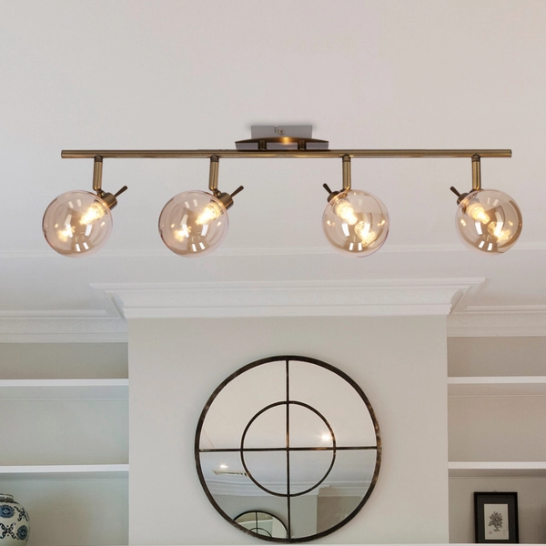 Lampa sufitowa Lentini 94-16362 Candellux molekuły bursztynowe