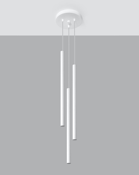 LAMPA wisząca Pastelo SL.0467 Sollux metalowa OPRAWA zwis kaskada tuby sople białe