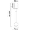 Wisząca lampa glamour Bolicina szklana kula LED 5W 3000K złota