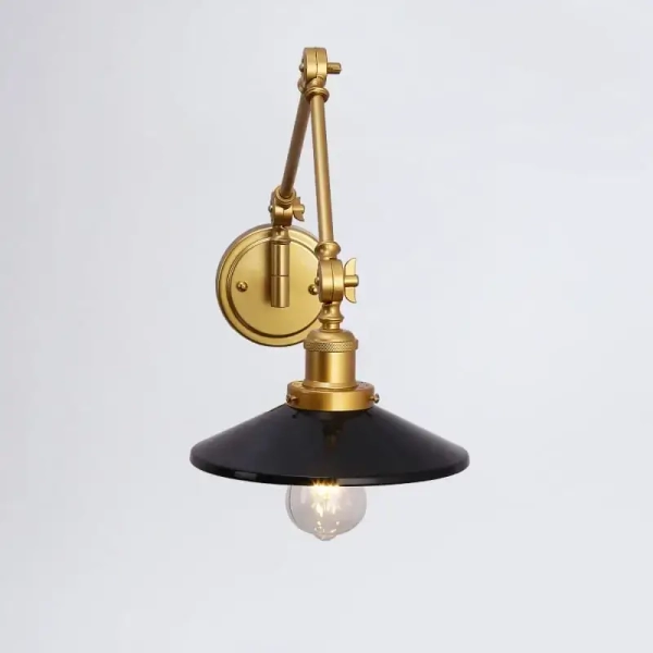 Regulowany kinkiet ścienny Retro ABR-KRNW-GB Abruzzo czarny złoty