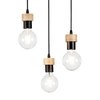 Lampa wisząca CLARTE 3271304R loftowa zwis kaskada drewno czarna