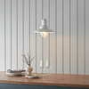 Wisząca lampa kapelusz Polperro 94371 na łańuchu biała