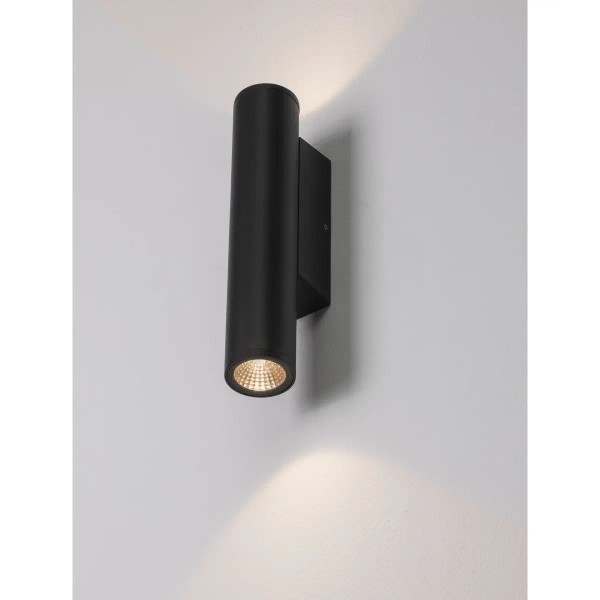 Podłużny kinkiet na taras TERVONA LE75242 LED 6W 2700K IP65 okrągły antracyt