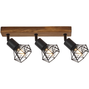 Czarne klatki druciane Zeus 3139 regulowany plafon natynkowy salonowy