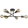 Salonowa lampa sufitowa Formio PND-4052-6-BL-HBR Italux czarna mosiądz