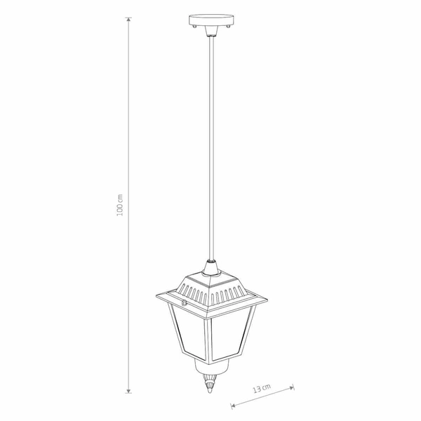 Wisząca lampa balkonowa Ana 10500 Nowodvorski IP44 latarnia metalowa czarna