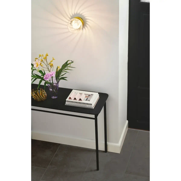 Szklany kinkiet ścienny CHISELL 2312111035 kulisty na przedpokój mosiądz