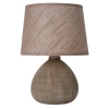 Skandynawska nocna lampka Ramzi 47506/81/43 tkanina ceramika brązowy