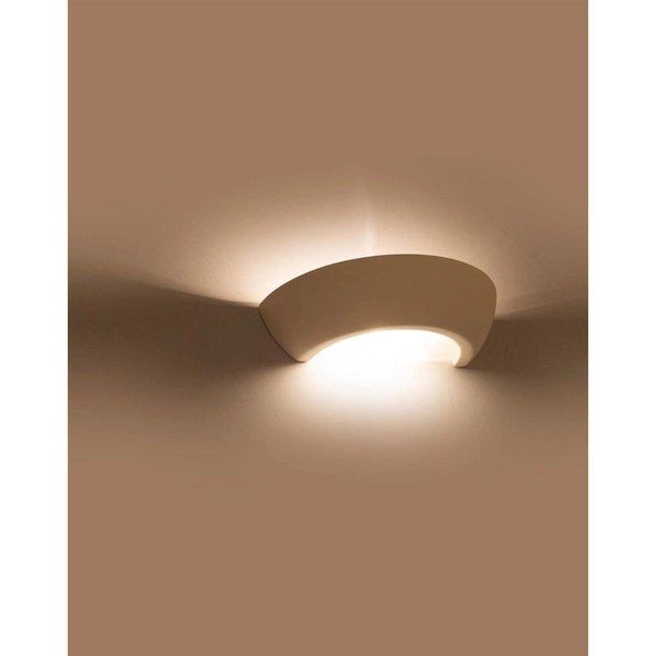 Ceramiczny kinkiet SL.0160 salonowa lampa ścienna biała