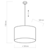 Lampa biurowa wisząca abażurowa Tercino 6192 TK Lighting z tkaniny czarna