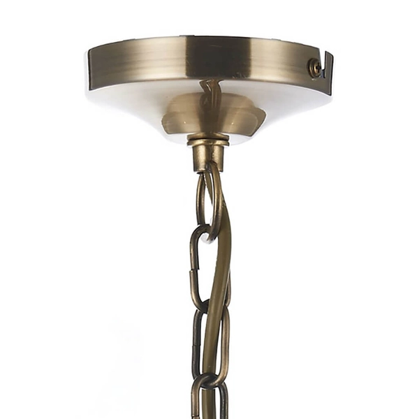 Antyczna lampa wisząca Ambassador AMB0575 Dar Lighting nad stół mosiądz