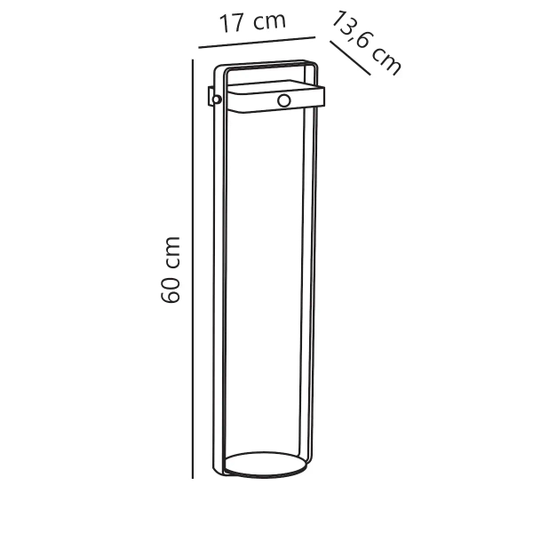 Regulowany słupek solarny Saulio 2518268003 LED 4,45W 3000K IP44 czarny