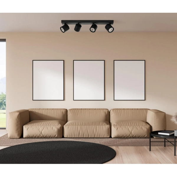 Regulowany spot natynkowy Karlota do gabinetu czarny