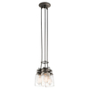 Kuchenna lampa wisząca Brinley KL-BRINLEY3-OZ Kichler przezroczysta brązowa
