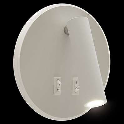 Kinkiet LAMPA ścienna OTELLO LED C 03722 Ideus okrągła OPRAWA metalowa LED 6W 3000K + 3W 4000K tuba regulowana biała