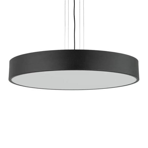 Wisząca lampa nad stół Kengo 5238 do jadalni okrągła tuba czarna