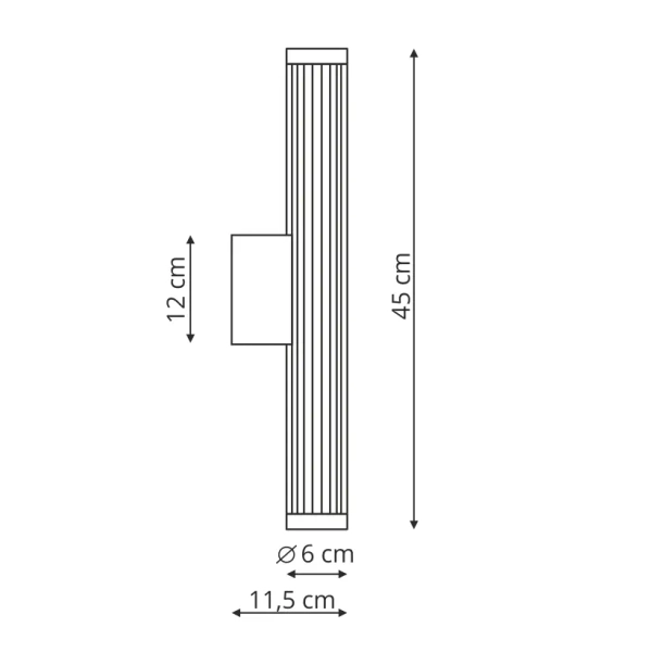 Nowoczesny kinkiet VENA LP-1010/1W-45 CF LED 8W CCT IP44 brązowy