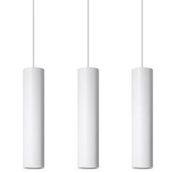 Wisząca lampa nad stół Ring SL.1098 Sollux z reflektorkami biała