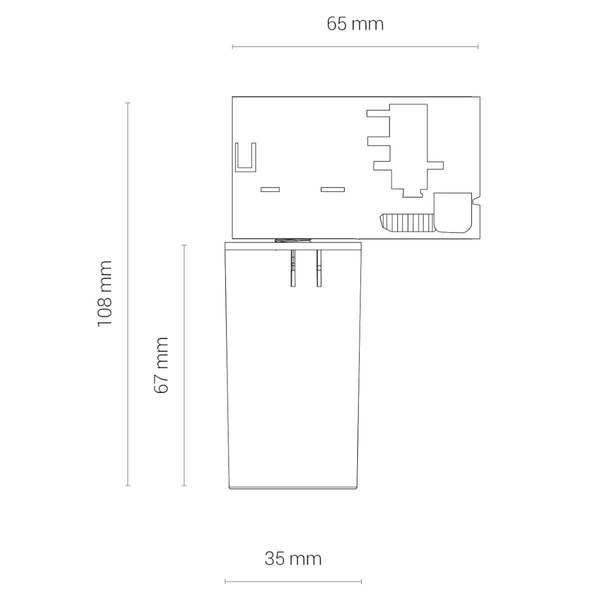Adapter zasilający lampę wiszącą 8282 Nowodvorski do szynoprzewodu 3-fazowego biały
