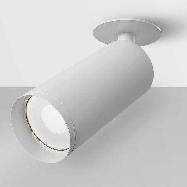 Punktowa lampa sufitowa Focus C018CL-01W z regulacją biała