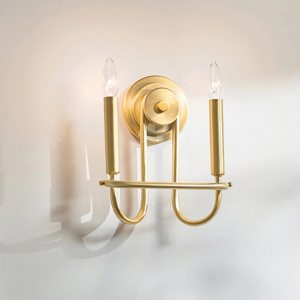 Lampa ścienna Capitol Hill KL-CAPITOL-HILL2-PNBR świecznikowa mosiądz