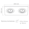 Regulowana lampa wpustowa FARO Orlicki do kuchni  aluminium
