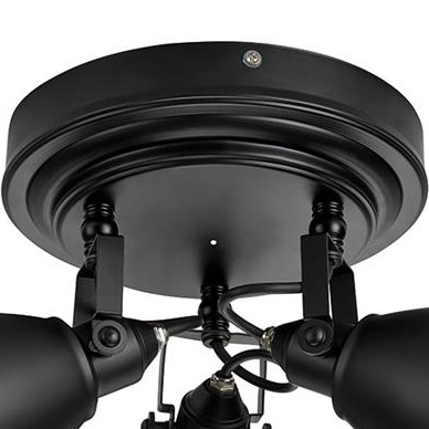 Łazienkowa LAMPA sufitowa FJÄLLBACKA 108081 Markslojd industrialna OPRAWA metalowe reflektorki regulowane IP44 czarne