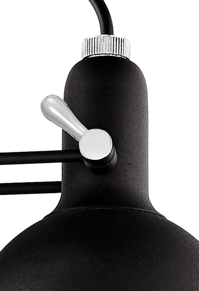 Kinkiet LAMPA ścienna NAUTILIUS 20482102 Kaspa metalowa OPRAWA regulowany reflektorek loft czarny