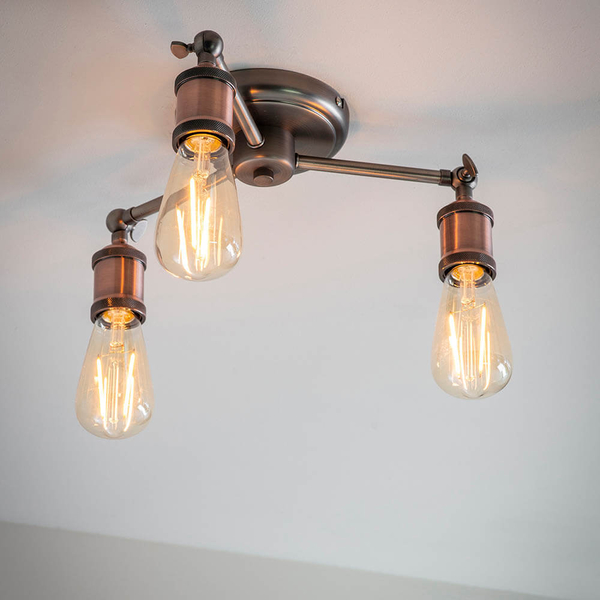 Lampa sufitowa do salonu Hal 76124 regulowana miedziany cyna