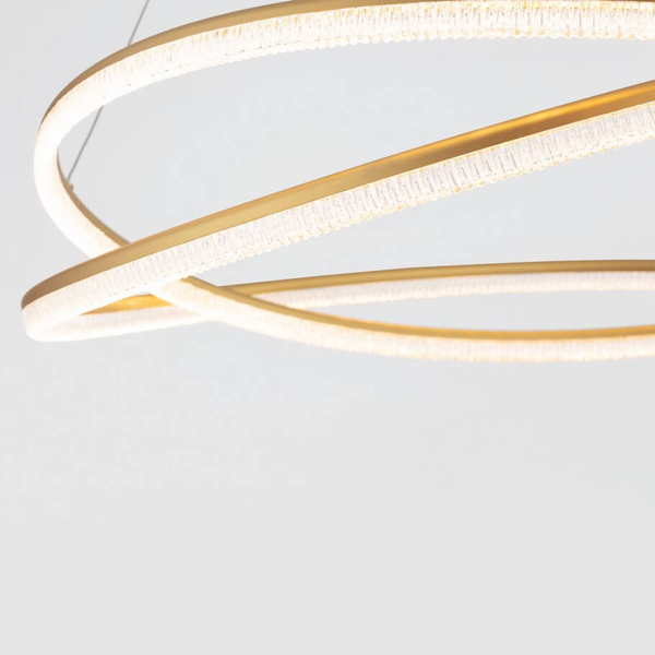 Lampa wisząca nad stół ILAVE LE44324 LED 68W 3000K spirala złota