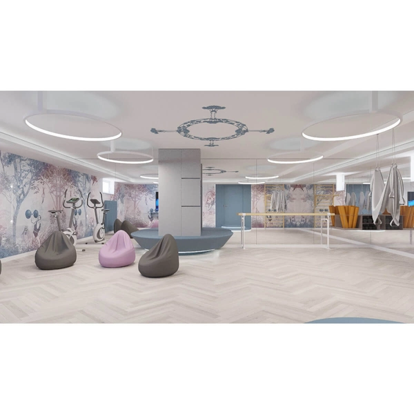 Biała lampa przysufitowa Agari 1343 LED 51W 4000K do jadalni