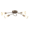 Klasyczna lampa sufitowa ELITE 5973 szklana metalowa biała brązowa