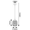 Metalowy zwis ażurowy Grendel 3131 czarna lampa wisząca do sypialni