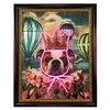 Neonowy obraz pies NEON BULLDOG BALOON KH1501100247 King Home neon różowy wielokolorowy