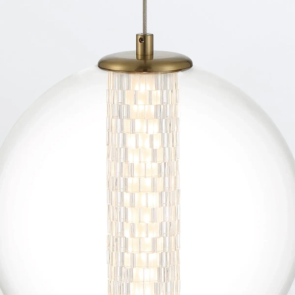 Wisząca lampa Atomo QN-ATOMO-1P-BG LED 9W 3000K szklana kula złoty