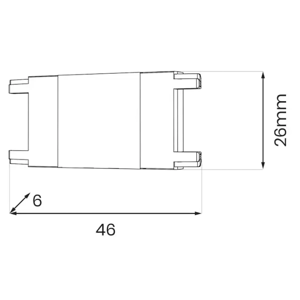 Łącznik do szyn magnetycznych prosty Slim Magnetic ML2216 biały