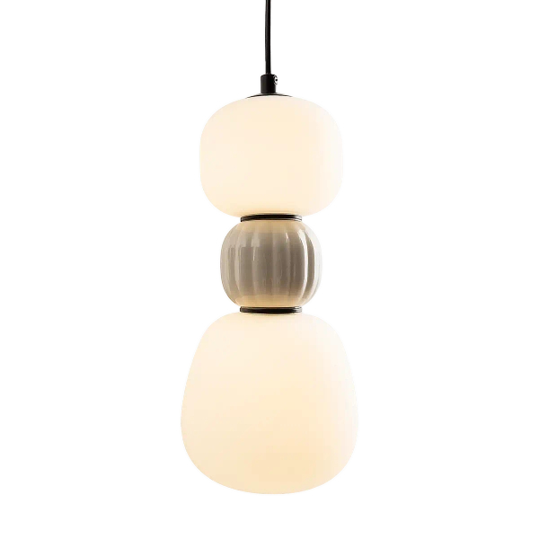 Ledowa lampa wisząca Modern P0627 LED 12W 3000K do jadalni jasny szary