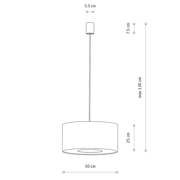 Nowoczesna lampa wisząca LAGO 11674 regulowana szara
