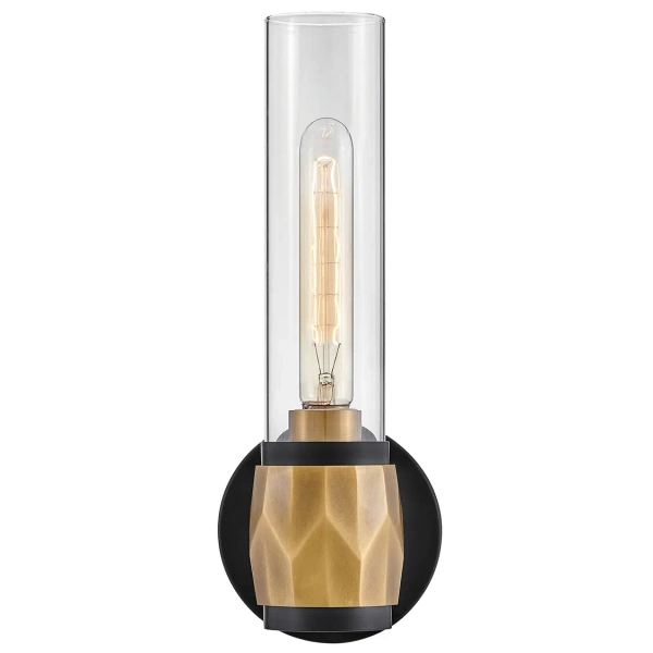 Łazienkowy kinkiet Ellison HK-ELLISON1-BK-HB nad umywalkę IP44 mosiądz