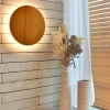Ścienna lampa okrągła Clean QN-CLEAN-LED-WB-25-TEAK LED 8W 3000K brązowy