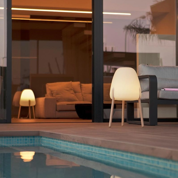 Lampa ogrodowa Rocket LUMRCK70SSNW solarna trójnóg biała