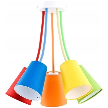 Lampa sufitowa do pokoju dziecięcego Wire 2107 TK Lighting tkaninowa kolorowa