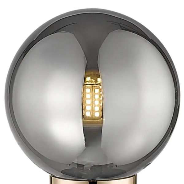 Stołowa lampka Arcturus T0454-01A-F7FZ Zumaline kula złoty przydymiony