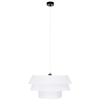 Lampa wisząca AMAR 160950104 abażurowa okrągły zwis loft biały